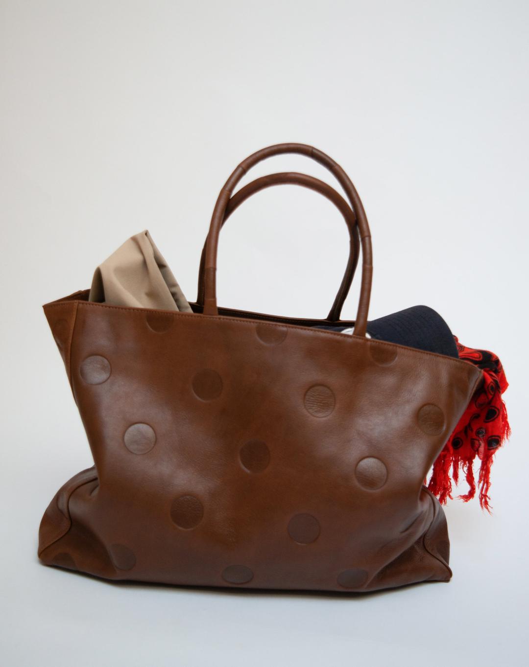 Large Maria Bag Brown Leather