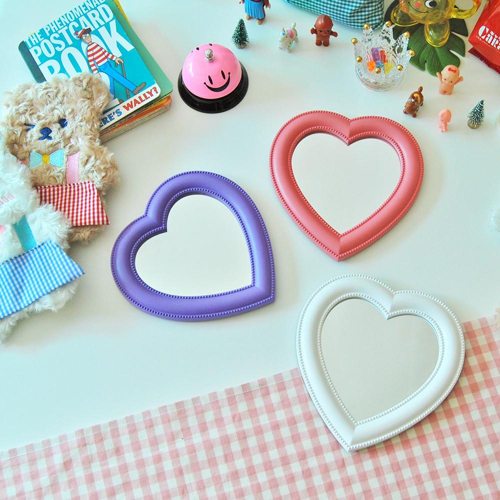 하트 거울S(3컬러)/탁상용 벽걸이용