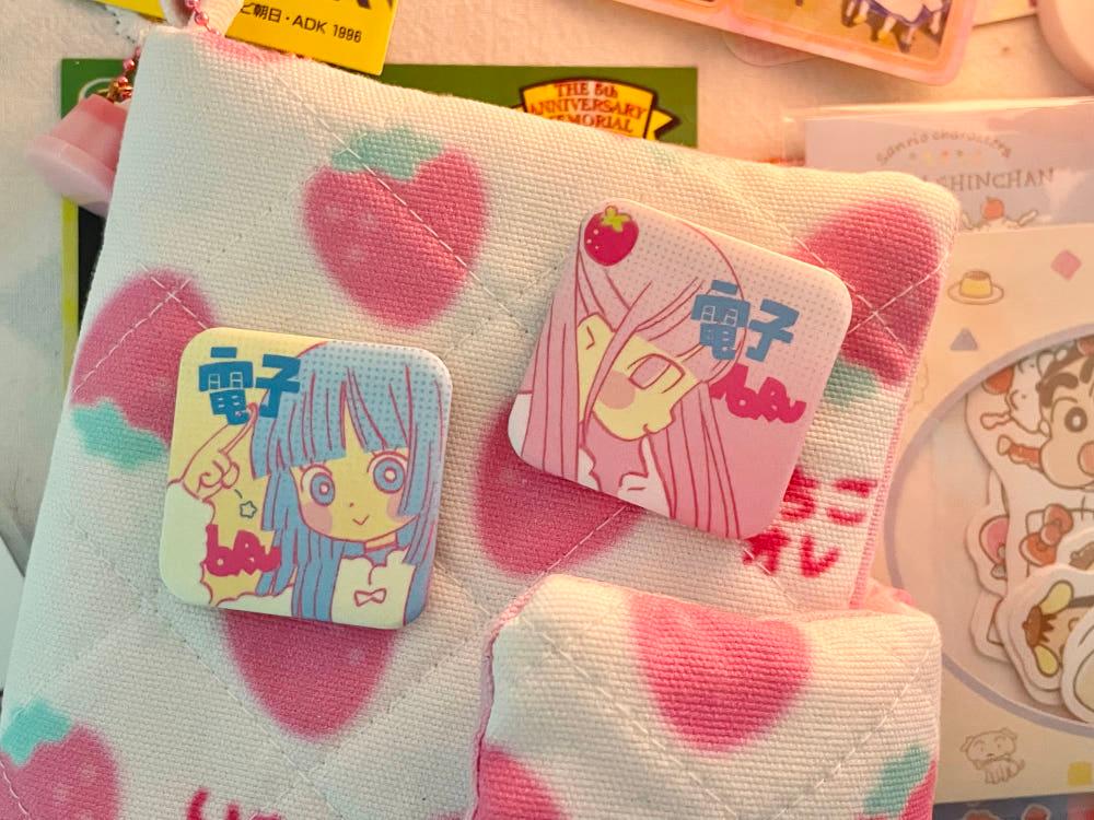 [꼬순도순프렌즈] 이치고 오레 핀버튼 2종