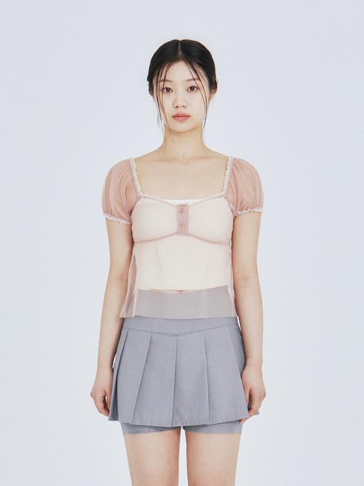 Dana square top set (Pink)
