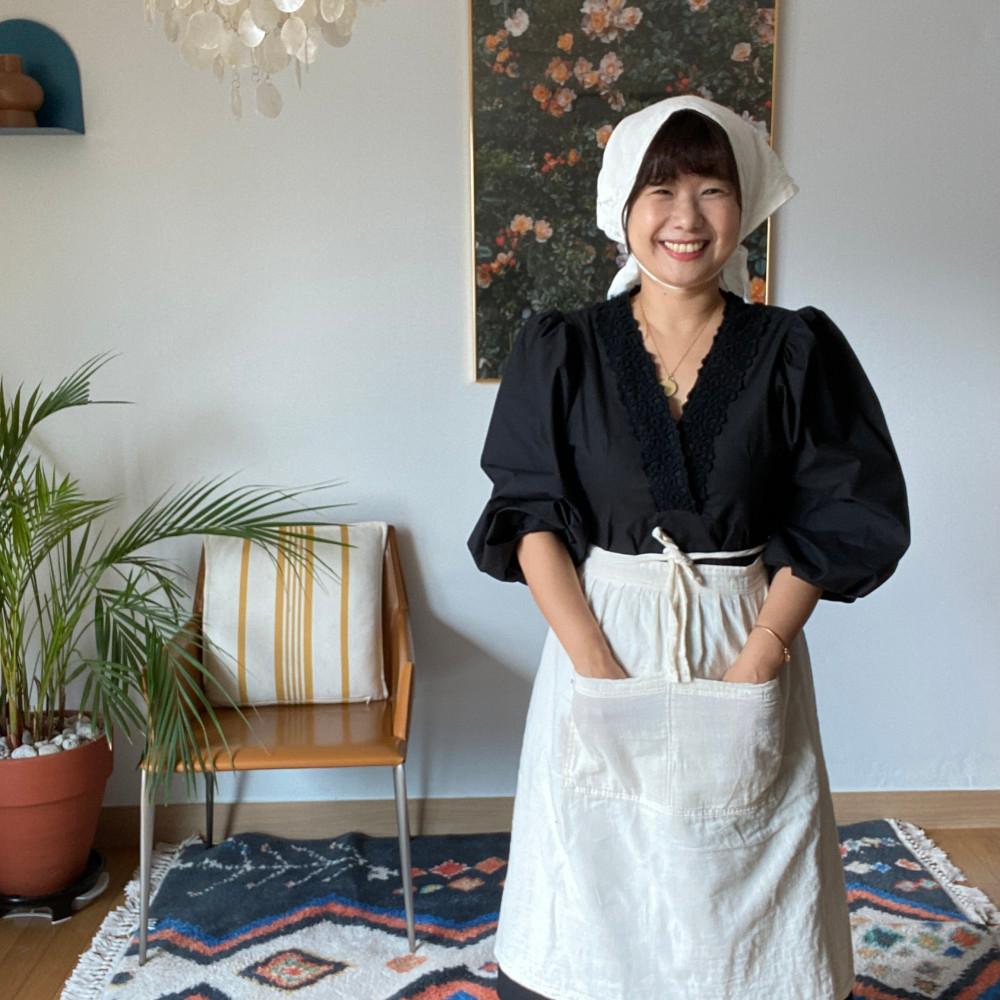 소창허리앞치마