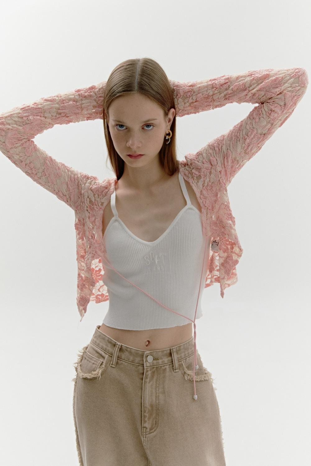 GARDEN LACE CARDIGAN [PINK]