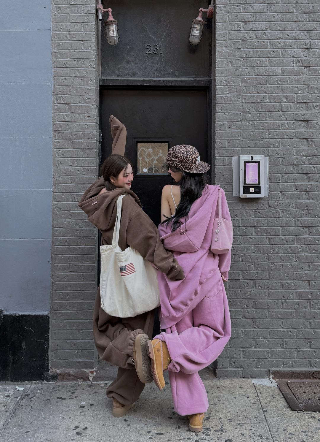 이브오브 [ FW신상 ] 하트양기모 오버핏 후드집업