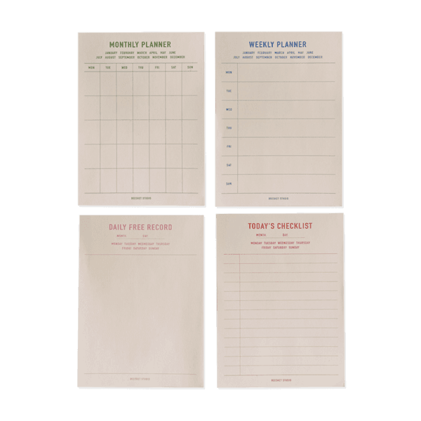 Schedule Memopad, 4type