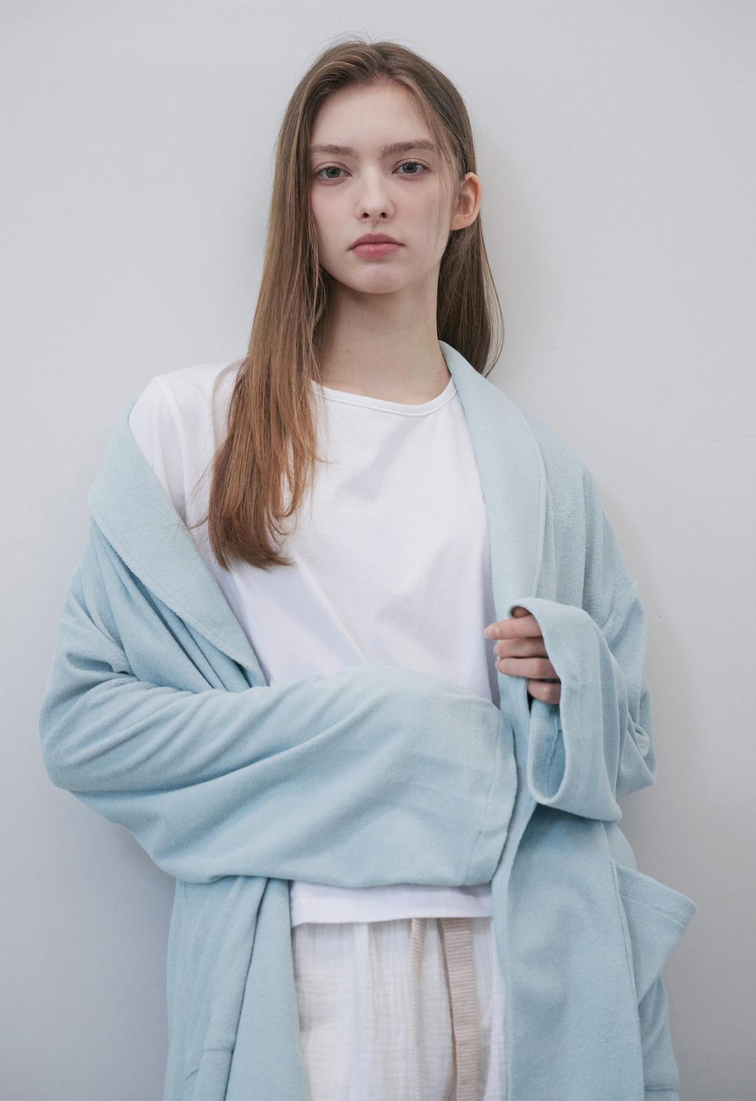 Terry Shawl Collar Robe Gown (mint)