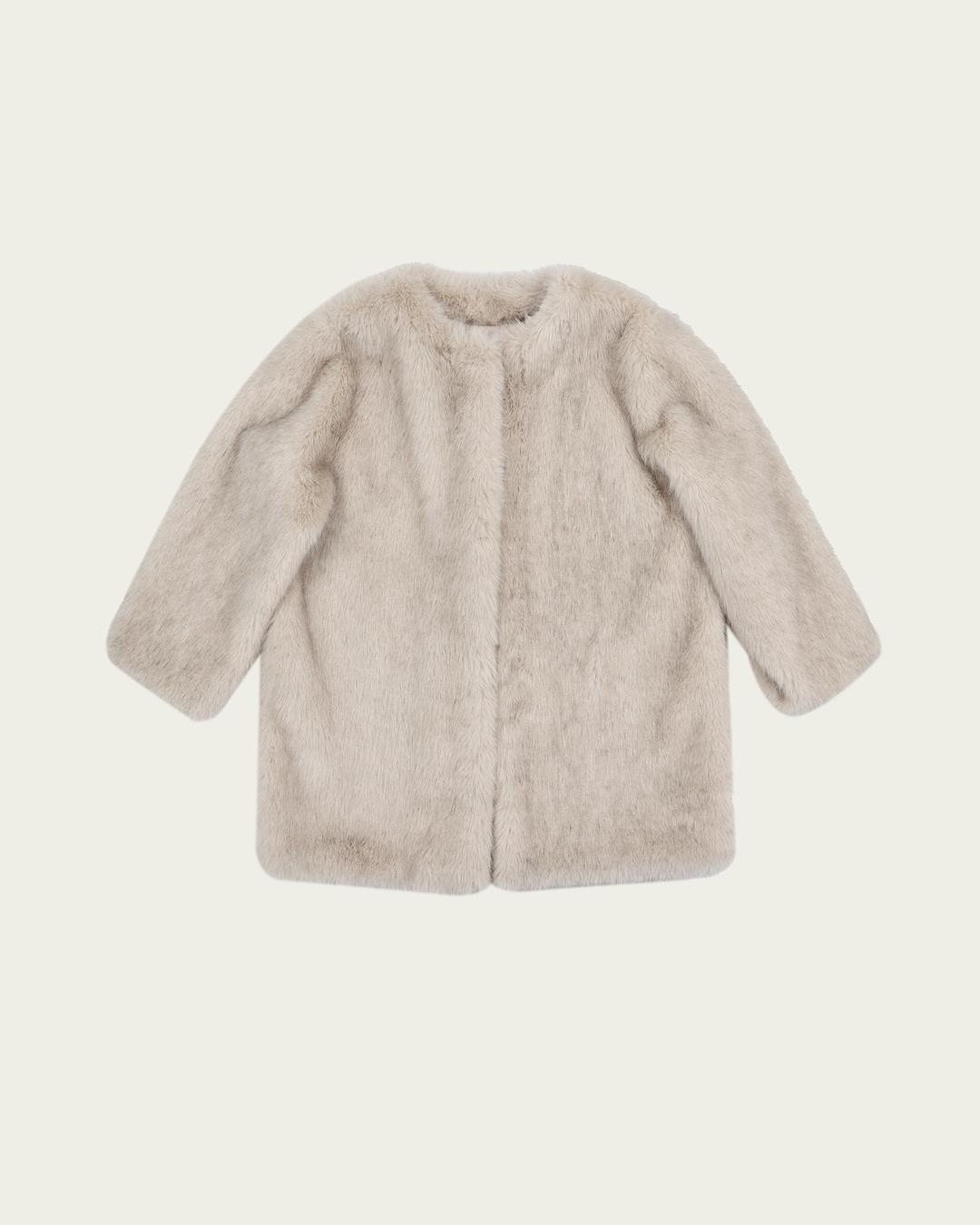 (2차) Jade Fur Coat - Ivory