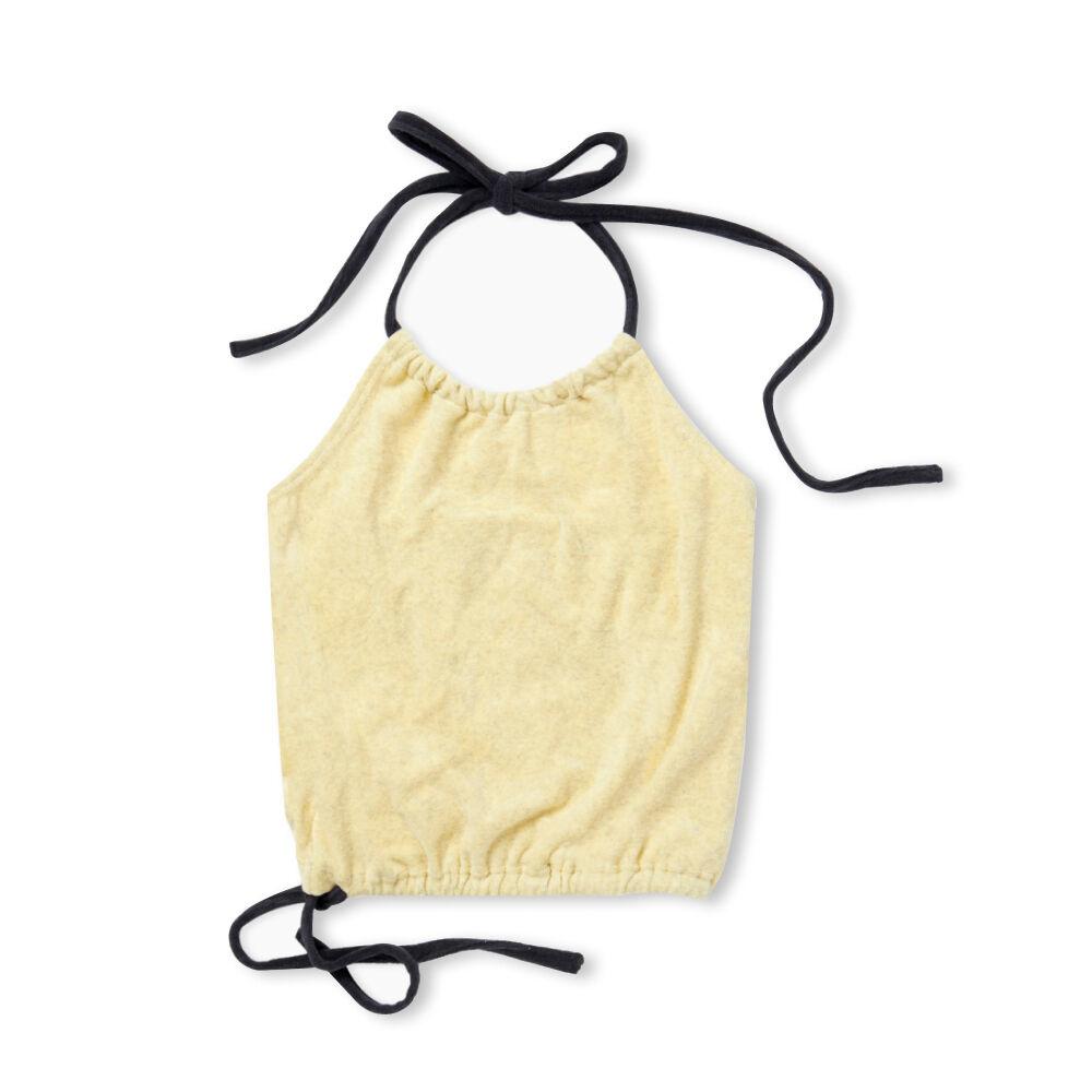 Halter Neck Terry Top - Yellow