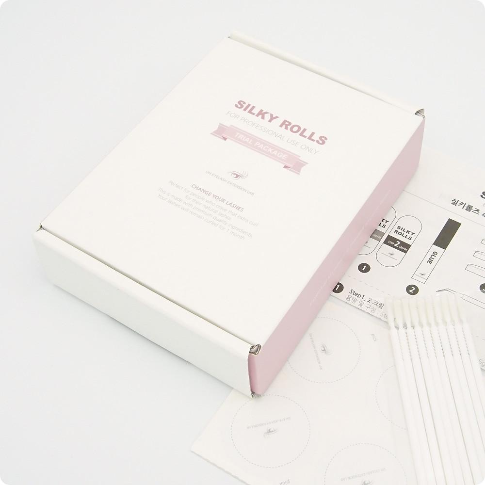 실키롤즈 속눈썹펌 체험팩 세트 (5회분), 케라틴 영양펌 셀프 파마 키트