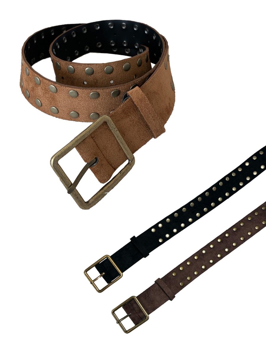 Stud suede belt (3color)