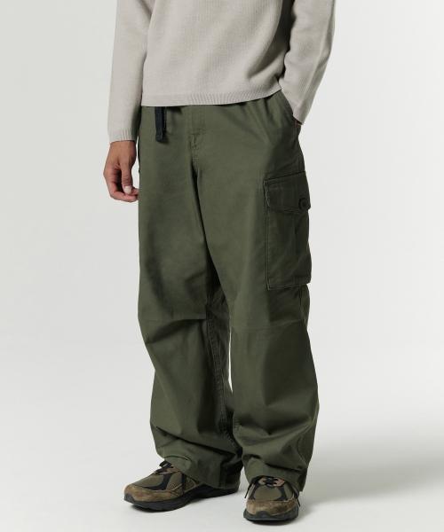 시티 레저 와이드 벨티드 카고 팬츠 [카키]