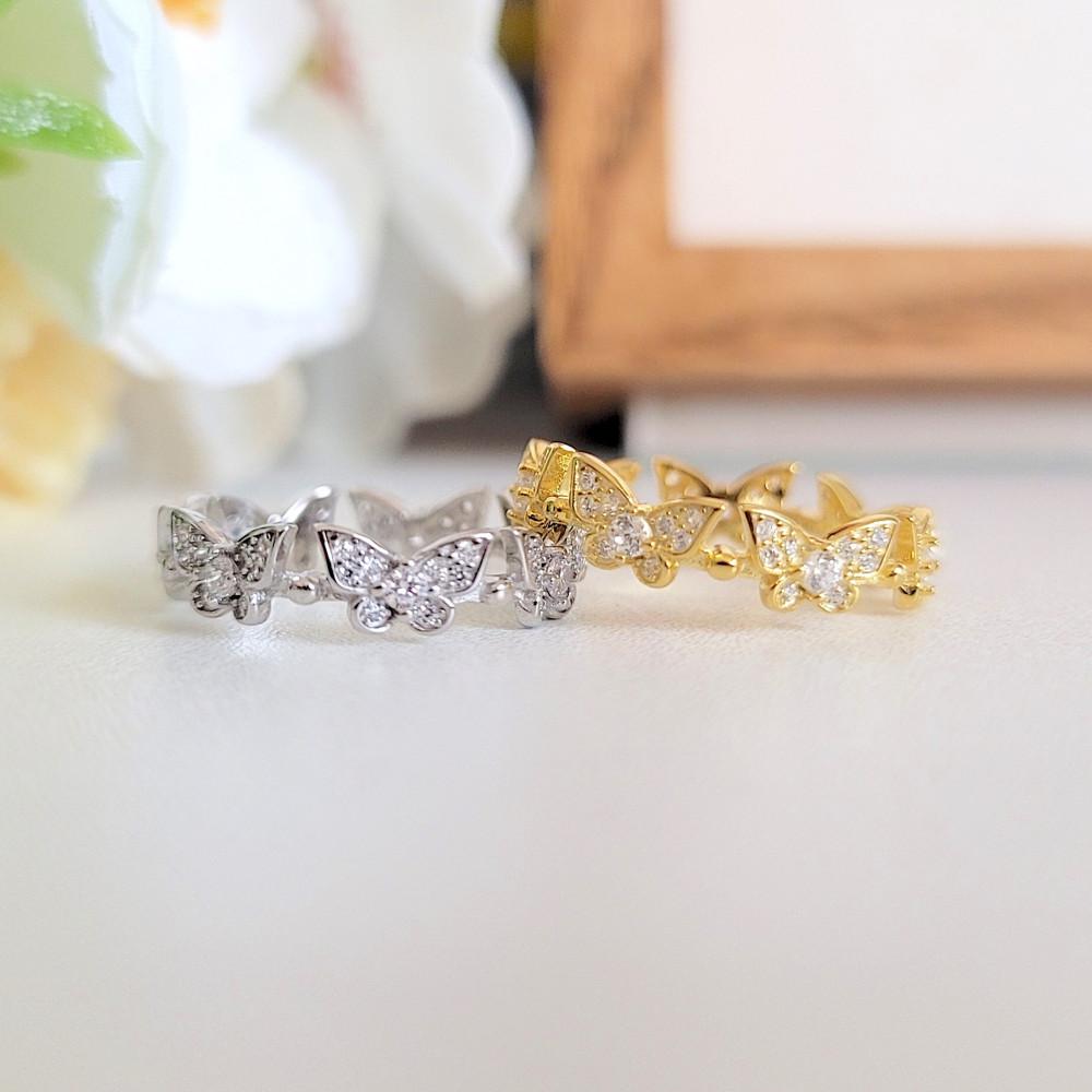 위안부 기부 후원 큰소망나비 오픈링 실버 골드 은반지 실버925 : 나눔제작소