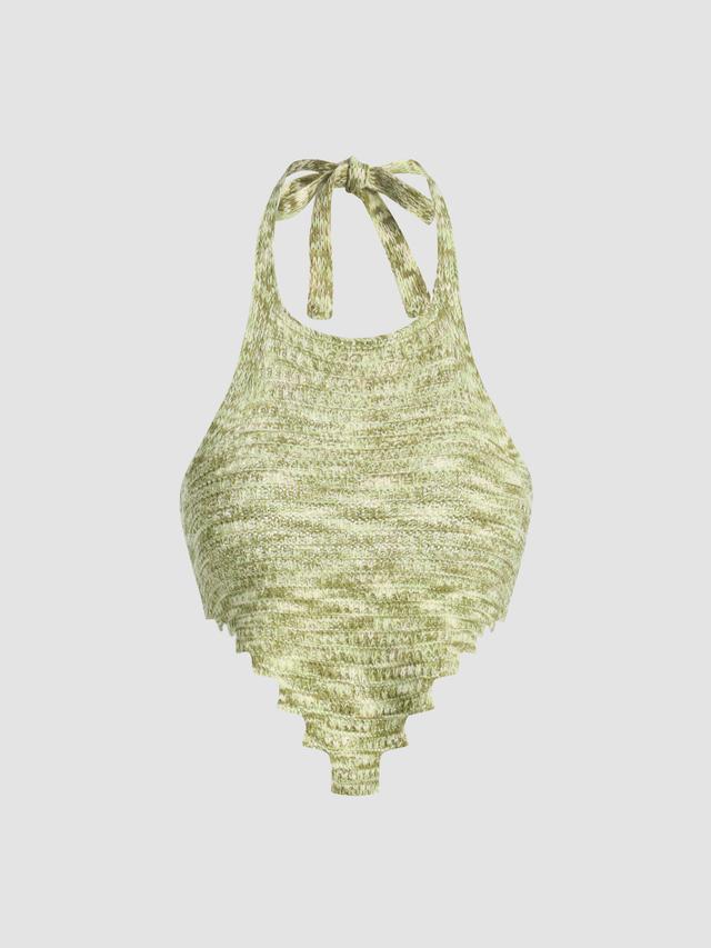 Gradient Knit Halter Top