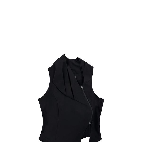 Draped Collar zip Shirt (PRE-ORDER 6/13)