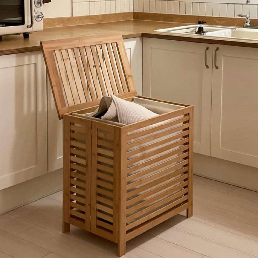 접이식빨래바구니 라탄빨래바구니 원목 아기 세탁 함 통 햄퍼 함대용량 틈새 보관함