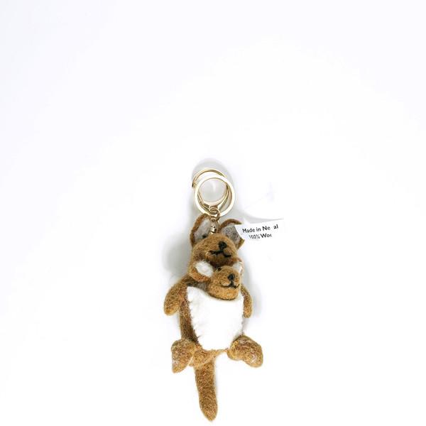 '캥거루' Wool Keyring