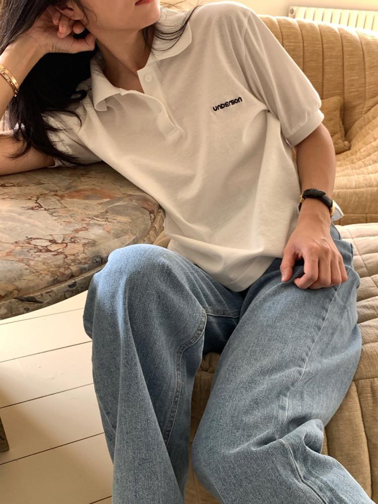 24SS underson 언더슨 호울 피케 반팔 티셔츠