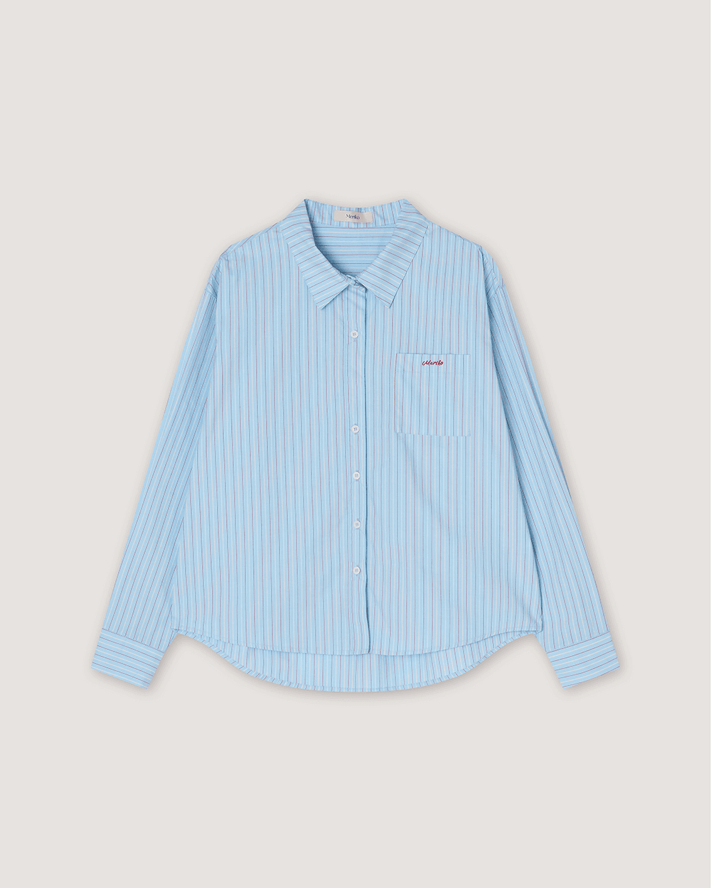 [3차] Moment Stripe Shirt - Sky blue