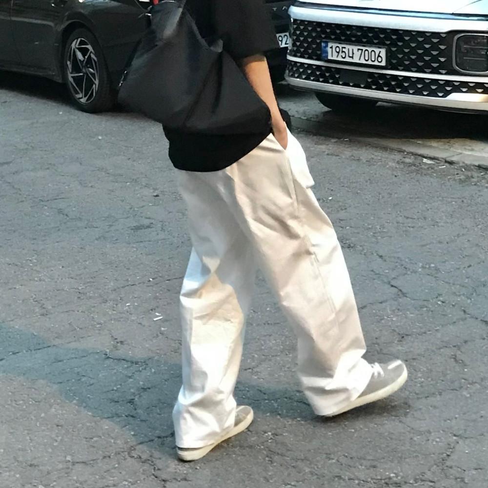 Wade pants 웨이드 팬츠 코튼 면바지 와이드 밴딩 핀턱