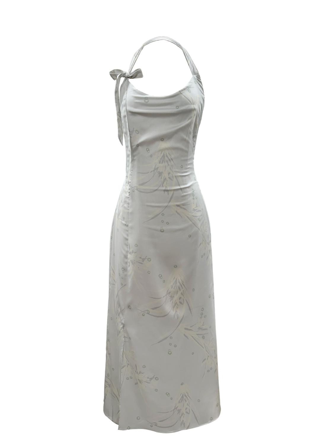 Halter blade dress(Silver)