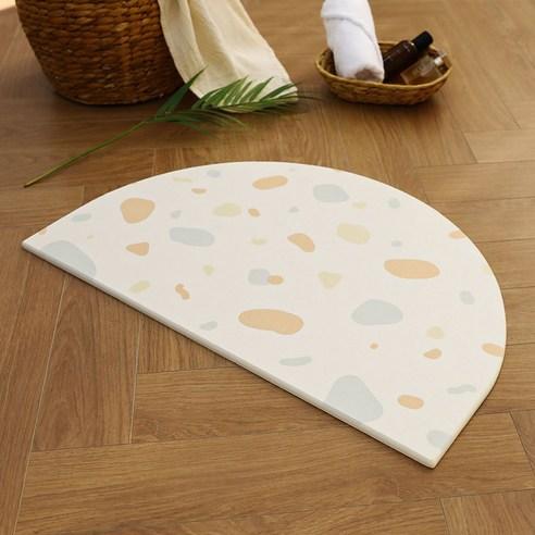 바네스데코 규조토 디자인 반달 발매트 - 패브릭발매트/주방매트 | 쿠팡