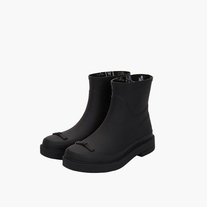 RIBBON RUBBER BOOTS SHORT_black