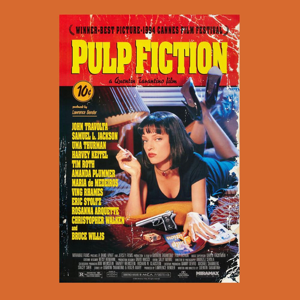 펄프픽션 포스터 우마서먼 옛날 영화 브로마이드 빈티지 레트로 방꾸미기 촬영소품 인테리어