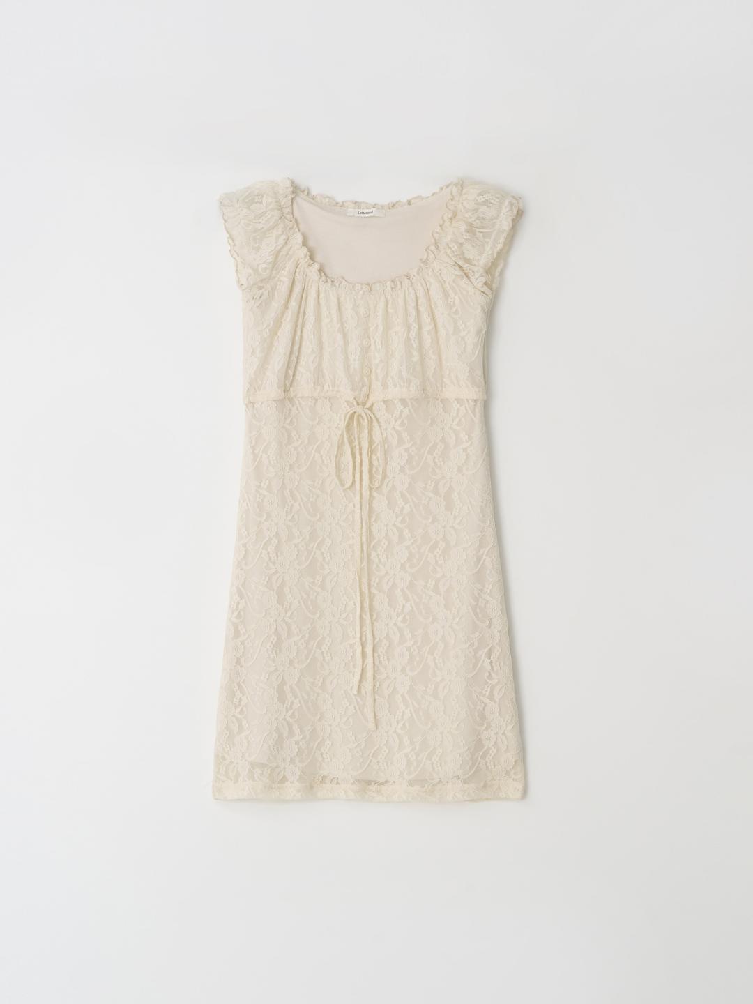 Vintage Flower Lace Mini Dress