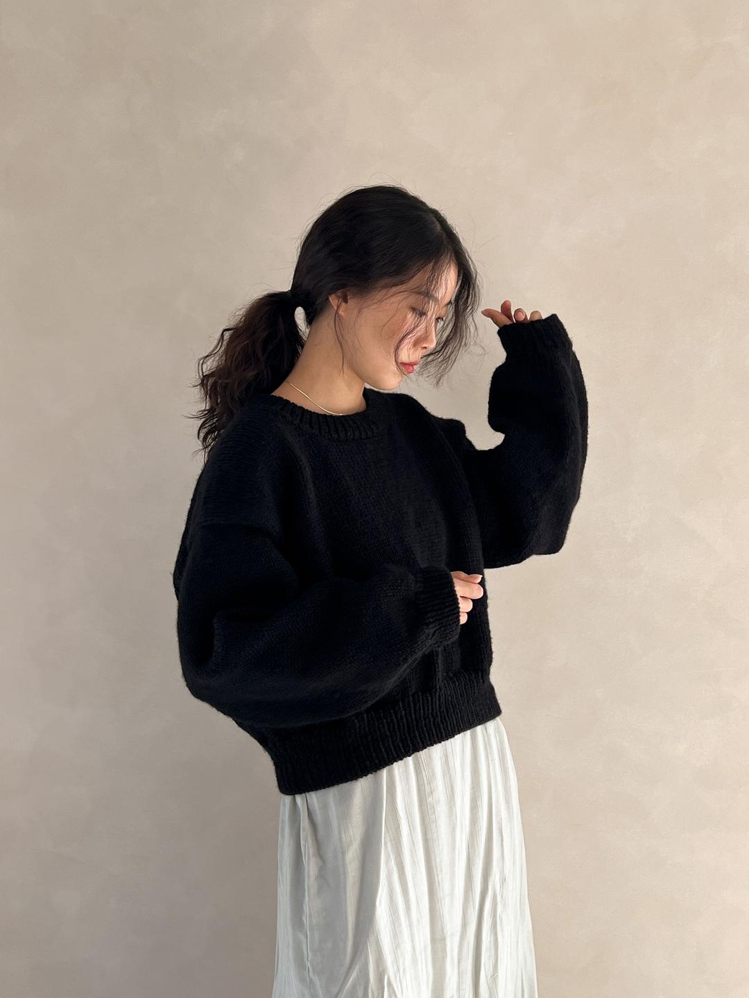 [PDF 도안] 울리울리 드롭숄더 탑다운 스웨터(동영상)