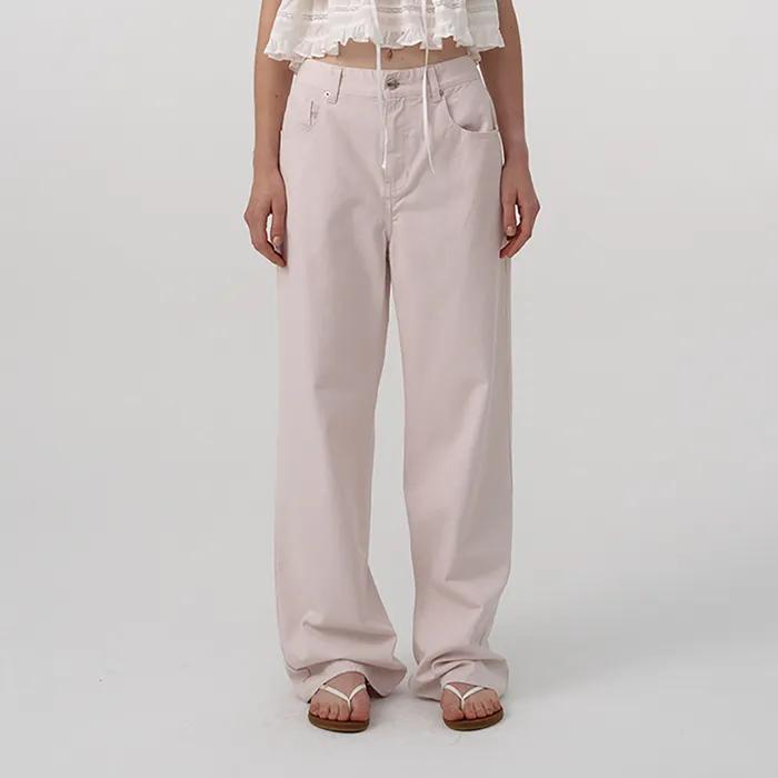 Forge Wide Denim Pants_Pink