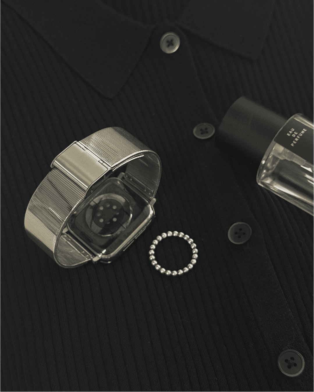 [2nd Re-Order] Flat Silver Metal Watch Strap
