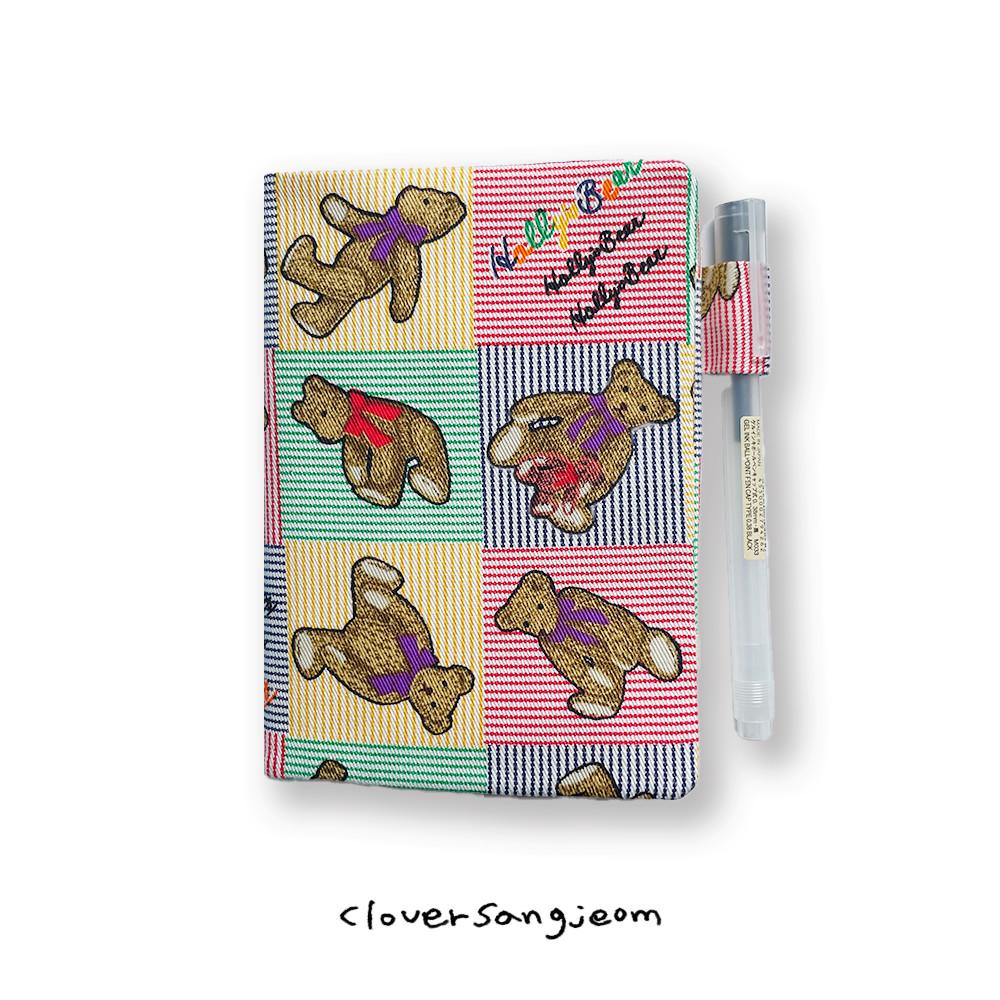 호보니치 커버  a6커버 핸드메이드 다이어리 커버 테디베어 미도리노트커버 북커버
