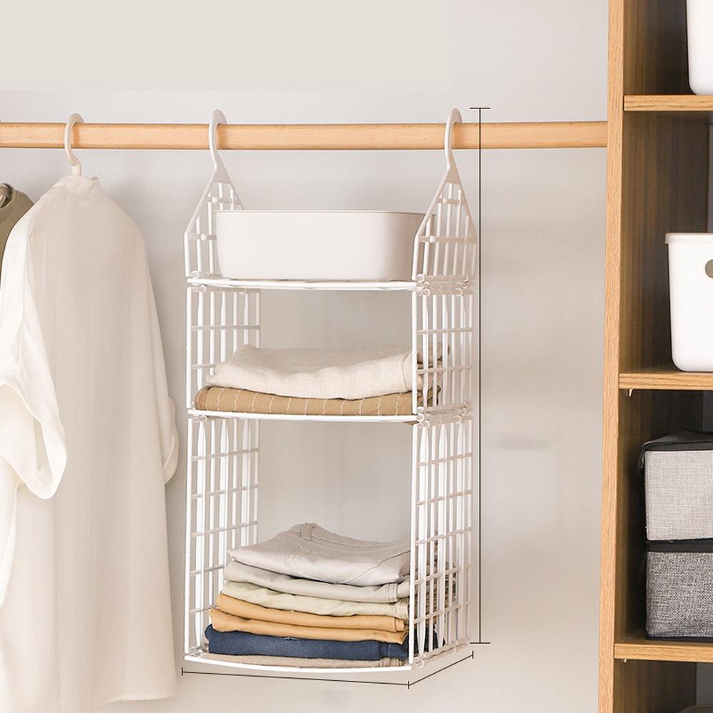 (1초완성) 옷정리함 옷정리 트레이 옷장정리 수납방법 가방 티셔츠 니트 바지 2단