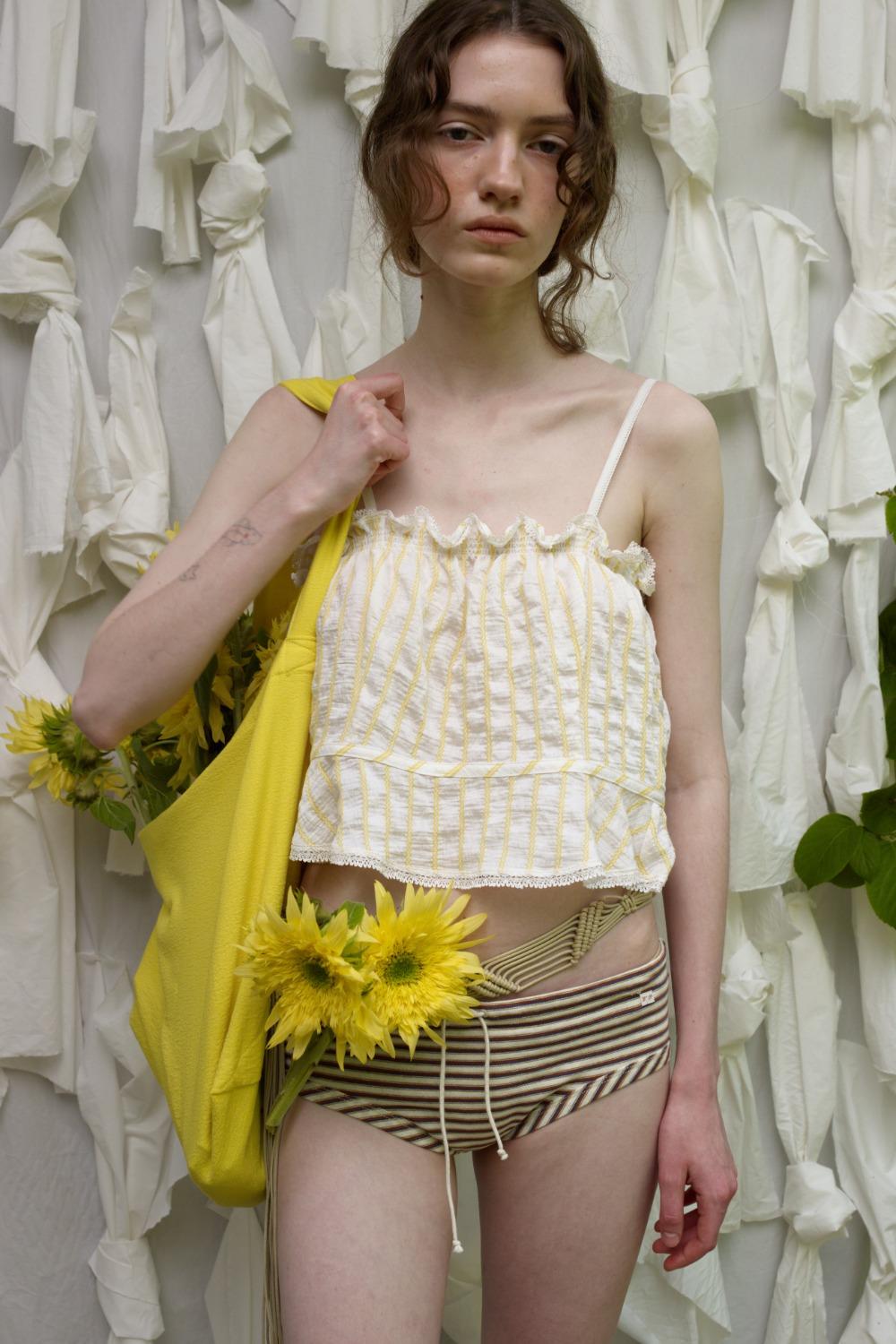 Via Lev stripe top (Yellow stripe)