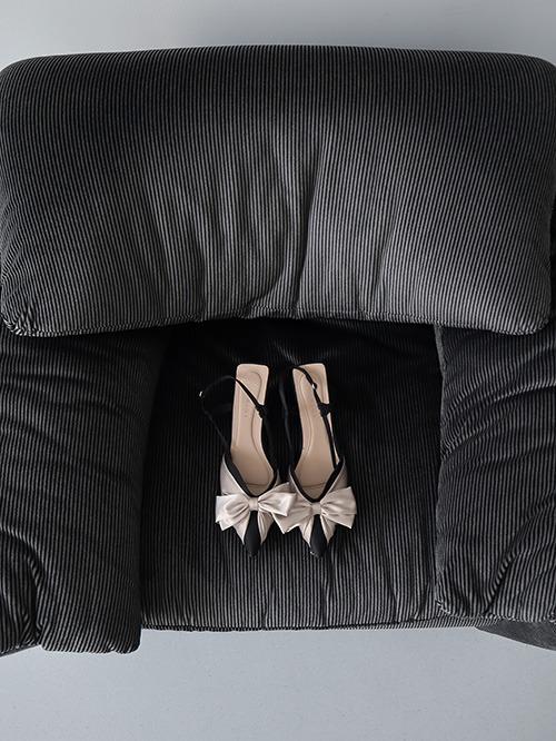 클라따 satin ribbon heel
