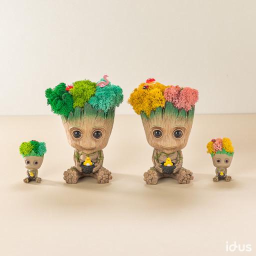 귀여운 반려식물🌱그루트화분 (천연이끼)