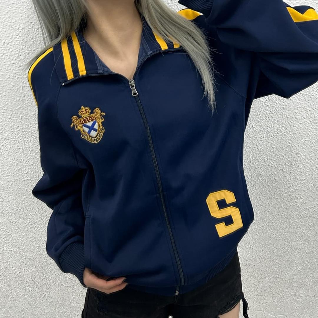 폴로 랄프로렌 옐로우 배색 네이비 트랙탑 L | 후루츠패밀리