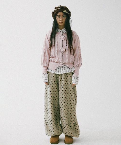 플리스 벌룬  팬츠_베이지