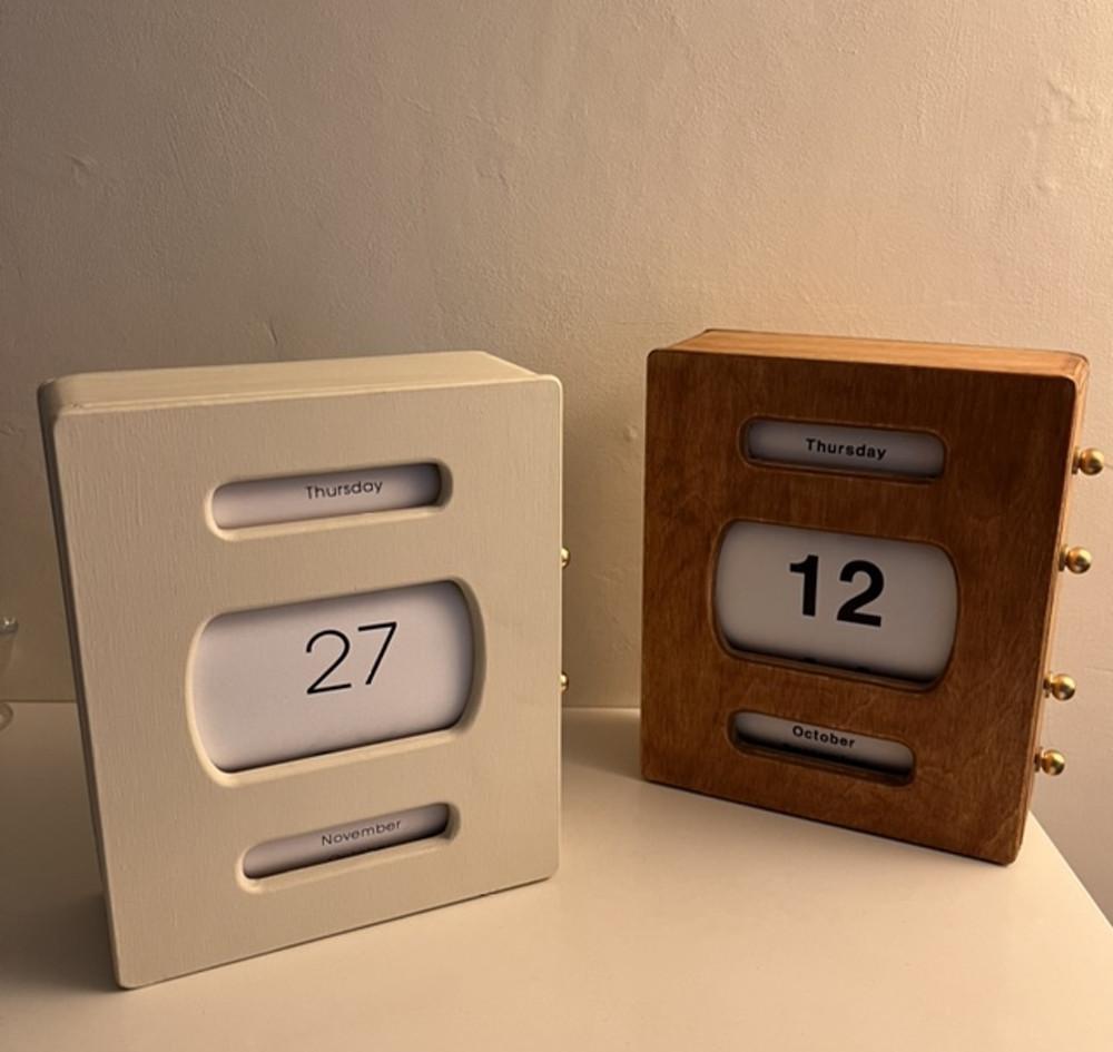 빈티지 벽걸이 탁상 우드 레트로 인테리어 책상 엔틱 소품 만년달력