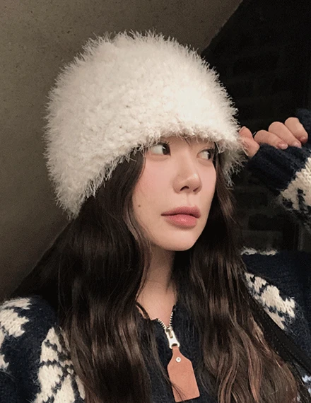 트뉴디 뽀글이 털 비니 모자