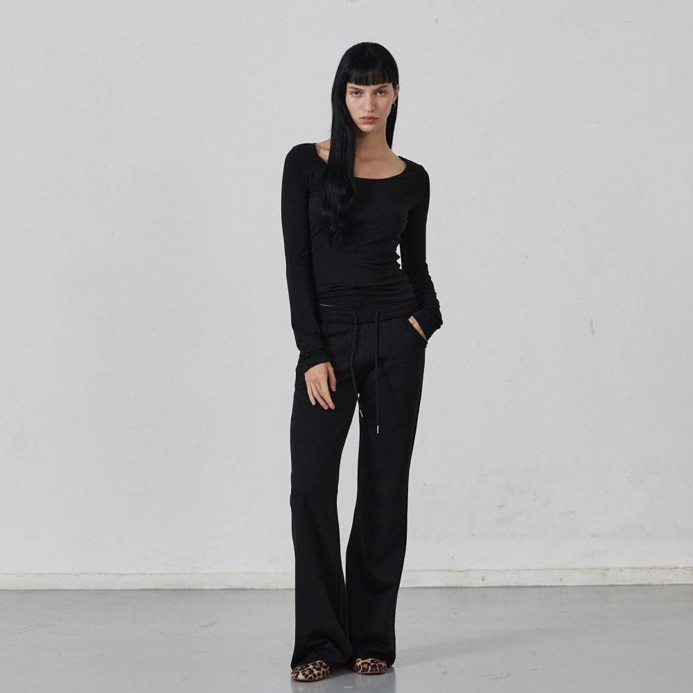 GLEAM BOOTCUT LOUNGE PANTS (Black)