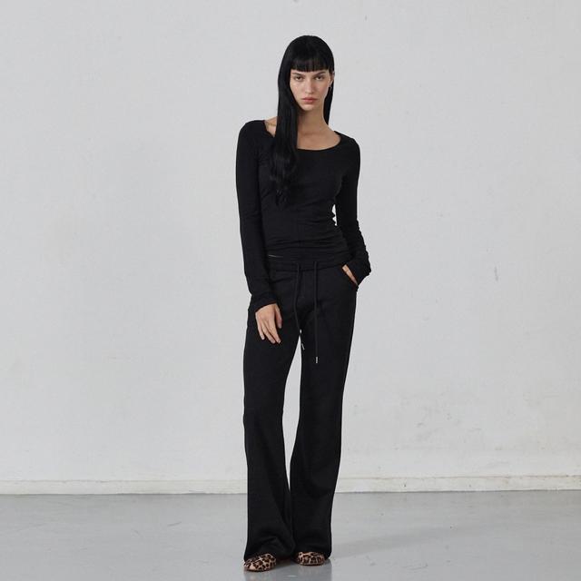 GLEAM BOOTCUT LOUNGE PANTS (Black)