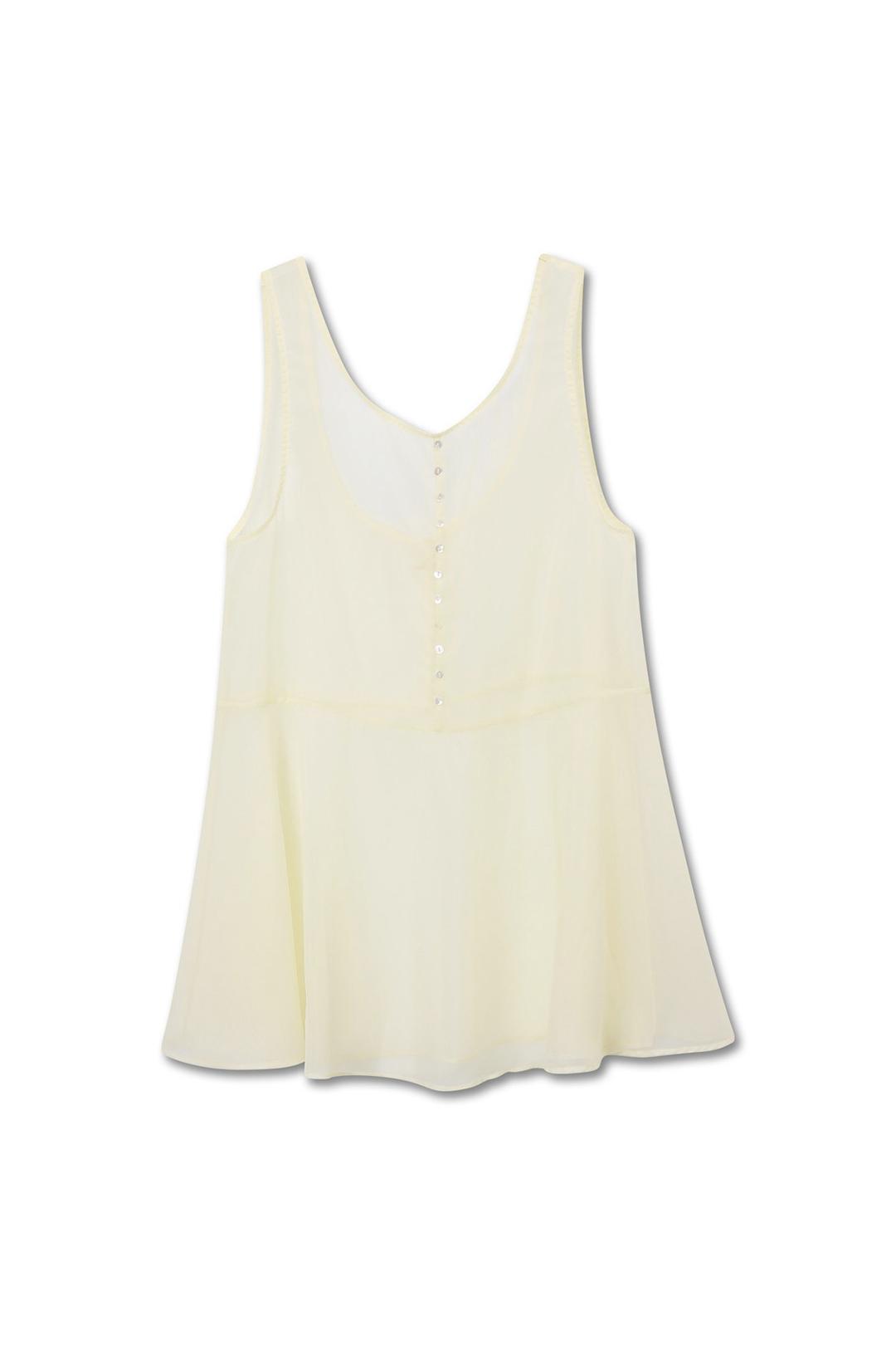 [7/23 예약발송] SHEER BUTTON LAYERED DRESS CREAM