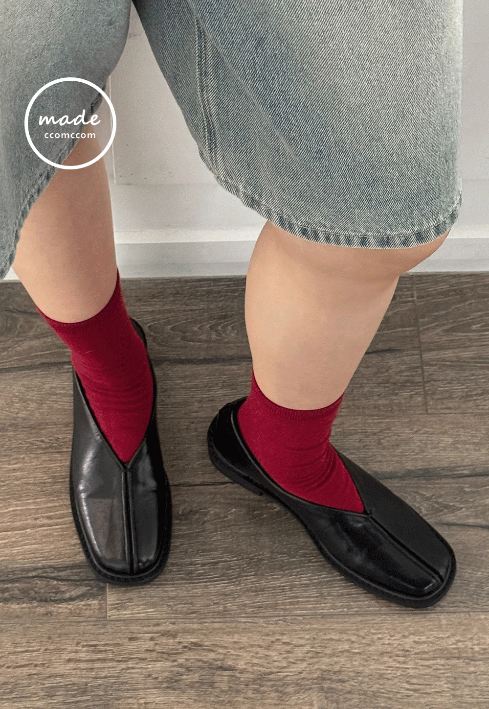 클로드 절개 스퀘어 로퍼(3cm) CPH938