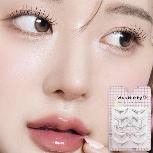 우베리 인조속눈썹 U컷 통짜 속눈썹 내추럴 아이래쉬 투명라인 10mm 5쌍입, A06, 1개