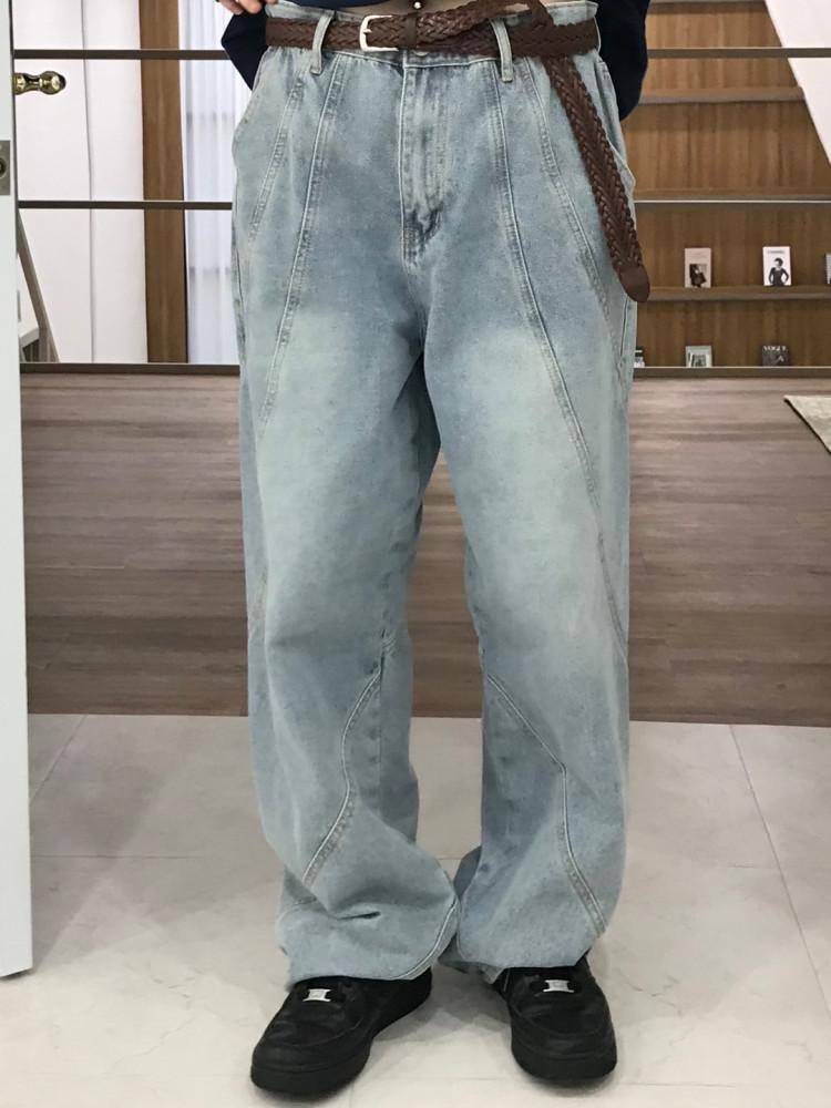 Coupure wide denim pants 절개 와이드 데님 팬츠