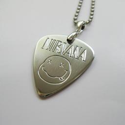 너바나 NIRVANA 목걸이 기타피크 목걸이 체인 펑크