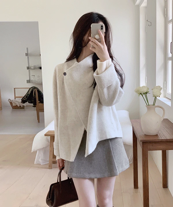[wool70] 어센틱 하이넥 핸드메이드 코트 - 2color