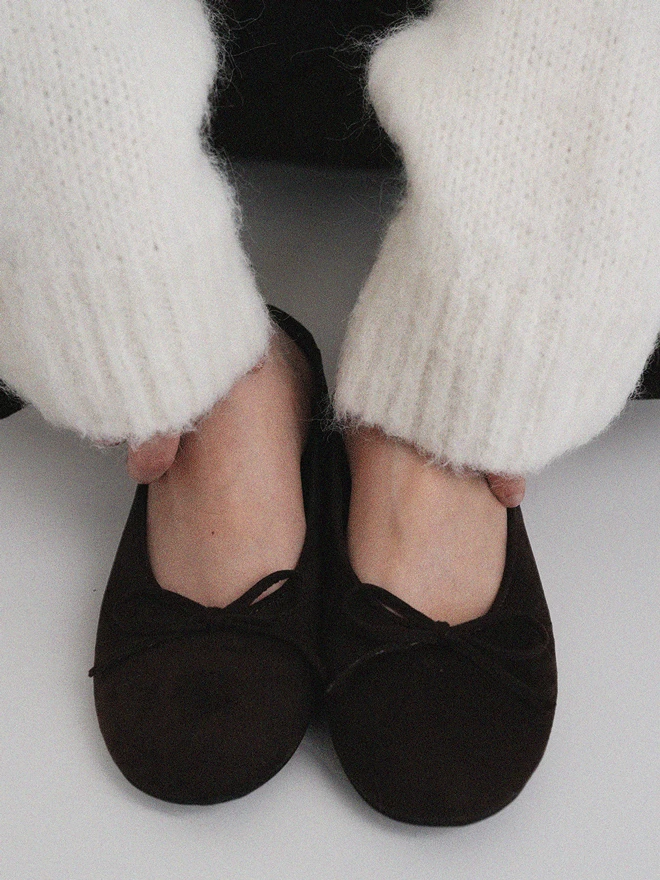 스웨이드플랫슈즈