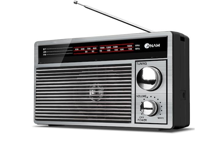 R ONE(R1) 레트로 아날로그 라디오 휴대용 탁상용 블루투스 스피커 충전식 건전지식