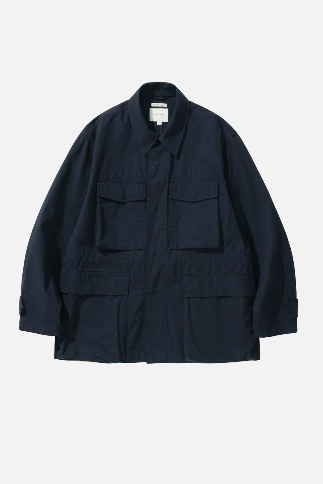 SHIRTER Cotton Silk Nep Utility Jacket "Navy\" 셔터 코튼 실크 넵 유틸리티 자켓 \"네이비\"